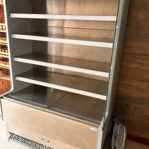 Large stainless steel display fridge