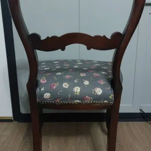 Victorian Chair with Floral Upholstery - Image 6