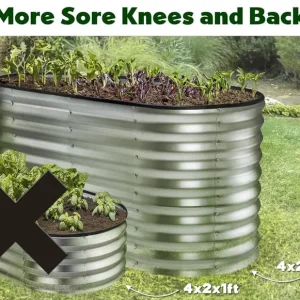 Galvanized Raised Garden Bed 160cm x 80cm Metal Box for Flowers and Veg - Image 2
