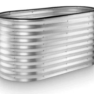 Galvanized Raised Garden Bed 160cm x 80cm Metal Box for Flowers and Veg
