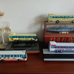 4 x Tin Plate Biagotti Lujan Single Deck Coaches (Argentina)