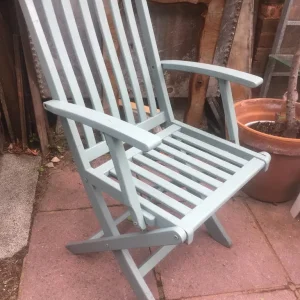 4 Teak Wood Folding Garden Chairs - Image 4