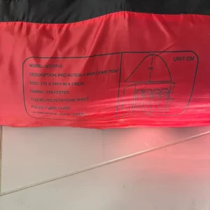 Pro Action 4 Person 1 Room Dome Tent - Image 3