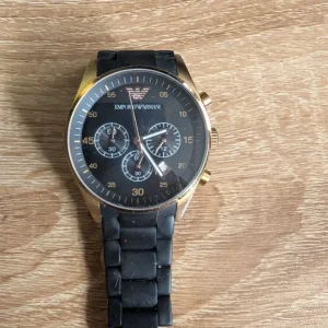 Emporio Armani watch, rose gold and black