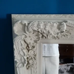 Large White Ornate Wall Mirror | 120x90cm - Image 2