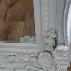 Large White Ornate Wall Mirror | 120x90cm - Image 4