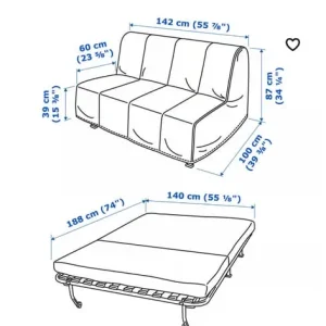 Sofa bed . LYCKSELE LÖVÅS - IKEA