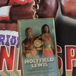 Holyfield Lewis Programs from both fights, ticket and keyring from 2nd fight - Image 2