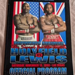 Holyfield Lewis Programs from both fights, ticket and keyring from 2nd fight - Image 4