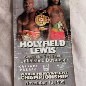 Holyfield Lewis Programs from both fights, ticket and keyring from 2nd fight - Image 5