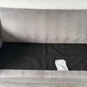 Grey sofa, swivel cuddle chair & footstool - Image 5
