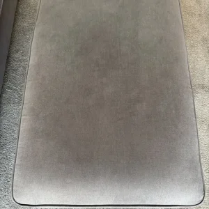 Grey sofa, swivel cuddle chair & footstool - Image 6