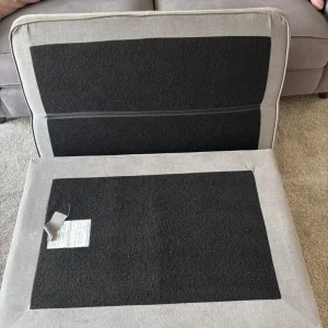 Grey sofa, swivel cuddle chair & footstool - Image 7
