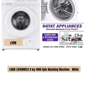 LOGIK L914WM23 9 kg White Washing Machine
