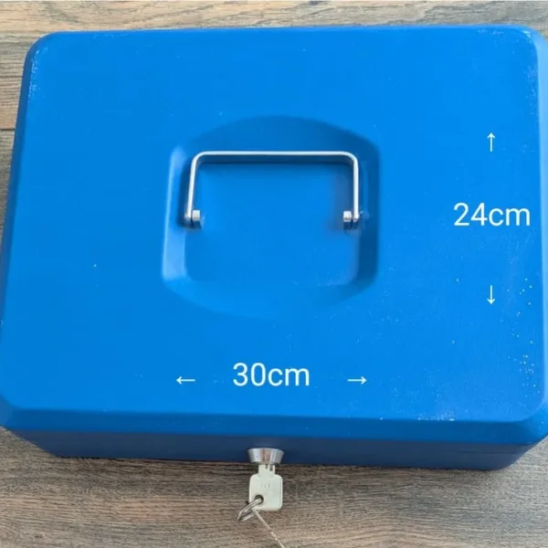 Lock box with 2 keys and security holes
