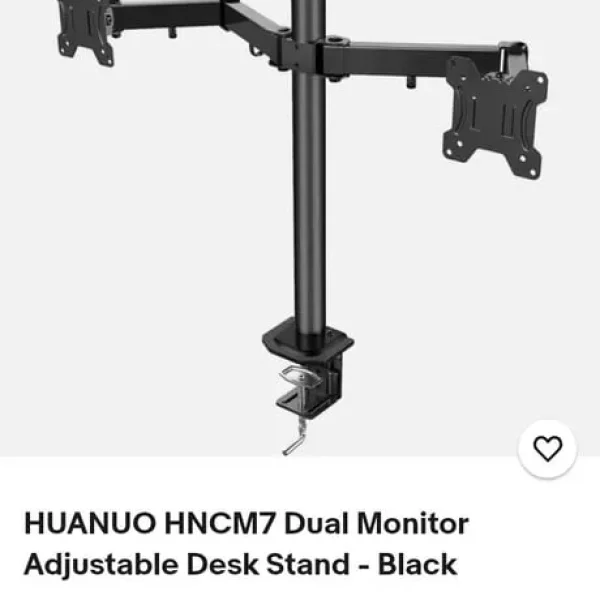 Dual monitor desk mount