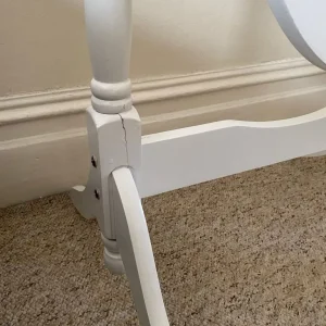 Shabby-chic Standing Mirror, Real Wood - Image 2
