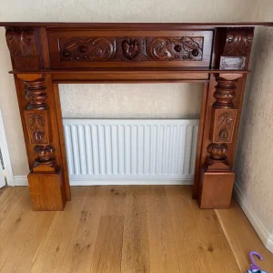 Solid wood fire surround