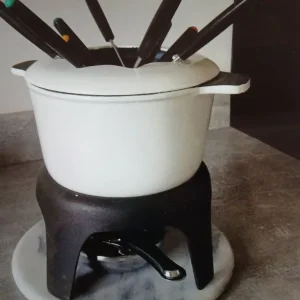 Fondue pot lid and stand - Image 2