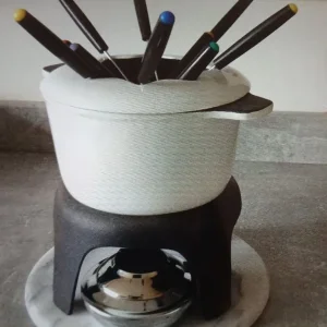 Fondue pot lid and stand