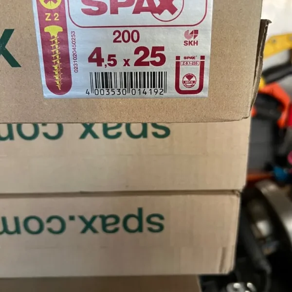 Boxes of screws