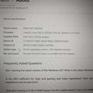 HP Elitebook 830 G7 laptop with Windows 11 and Office 2016 - Image 2