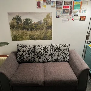 Large sofabed and grey cushions - Image 2
