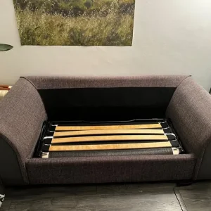 Large sofabed and grey cushions - Image 3