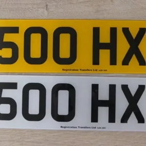 500 HXS registration number