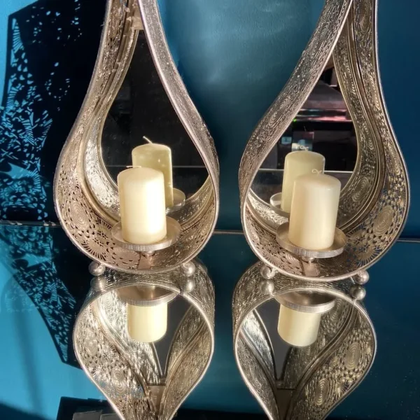 Silver candle holders