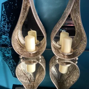 Silver candle holders