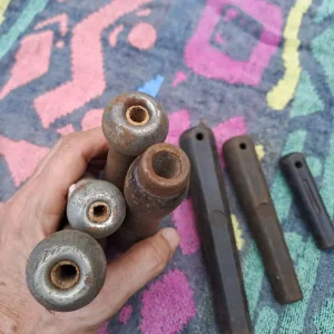 7 vintage tool handles, very much used condition - Image 5