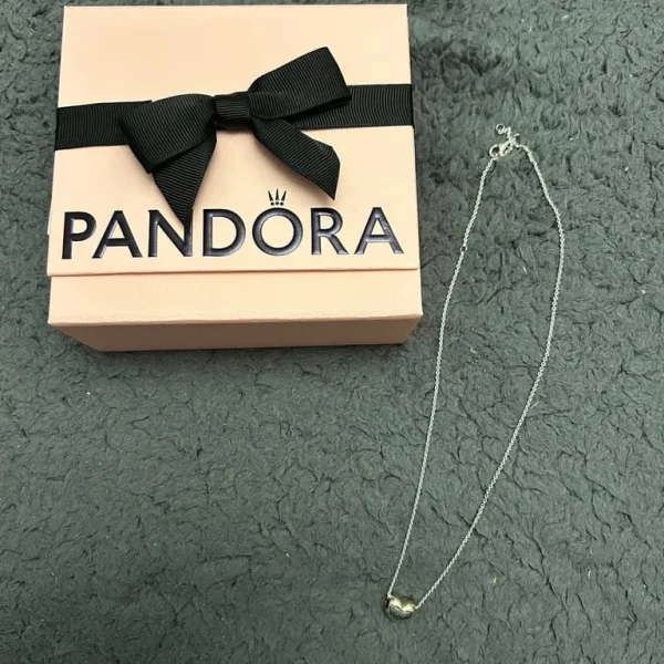 Pandora personalised necklace with hearts and eternity symbol