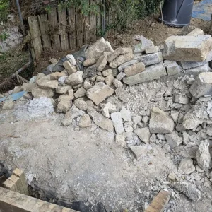 Broken concrete blocks and dust - Image 3