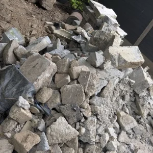 Broken concrete blocks and dust - Image 4