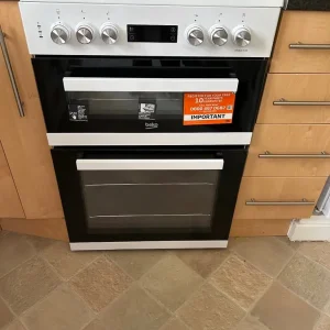 Beko EDVC503W 50cm Electric Double Oven Freestanding Cooker