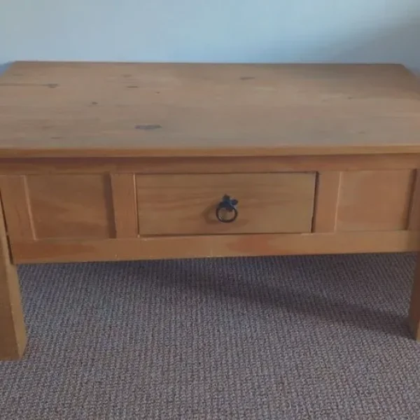 Corona Coffee Table – Solid Wood, Gently Used