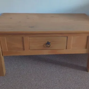 Corona Coffee Table – Solid Wood, Gently Used