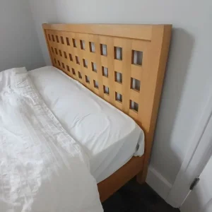 Solid wood double bedframe and mattress set - Image 6