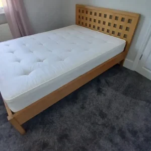 Solid wood double bedframe and mattress set - Image 8