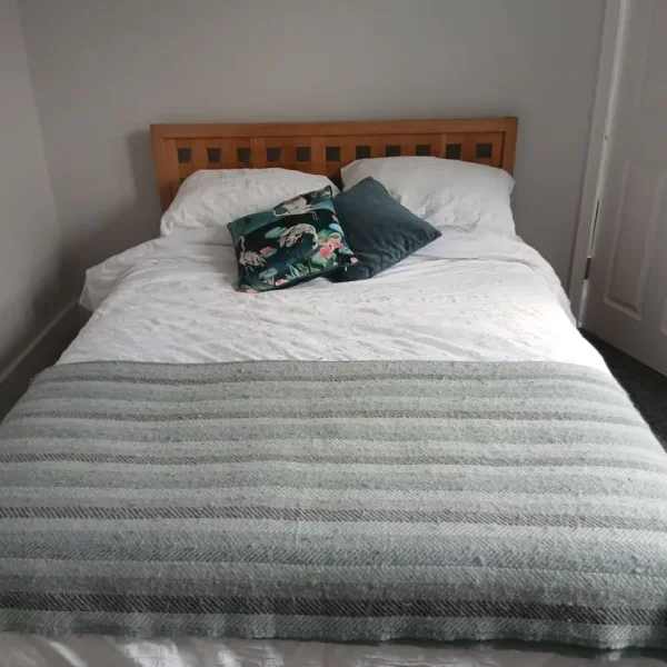 Solid wood double bedframe and mattress set