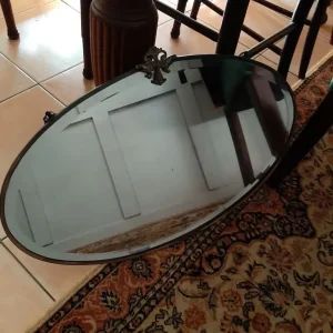 Antique bevelled mirror - Image 5