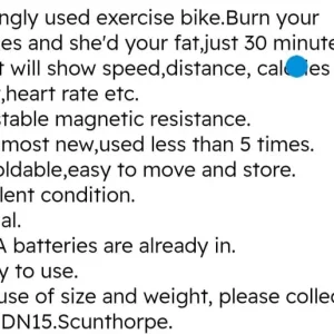 City sports folding exercise bike - Image 2