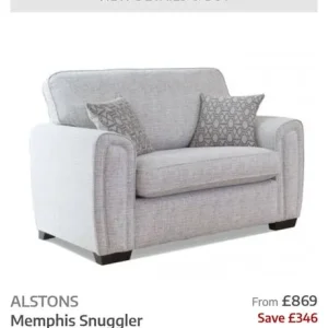Memphis Large Sofa plus Memphis Snuggle Chair & 4 cushions - Image 4