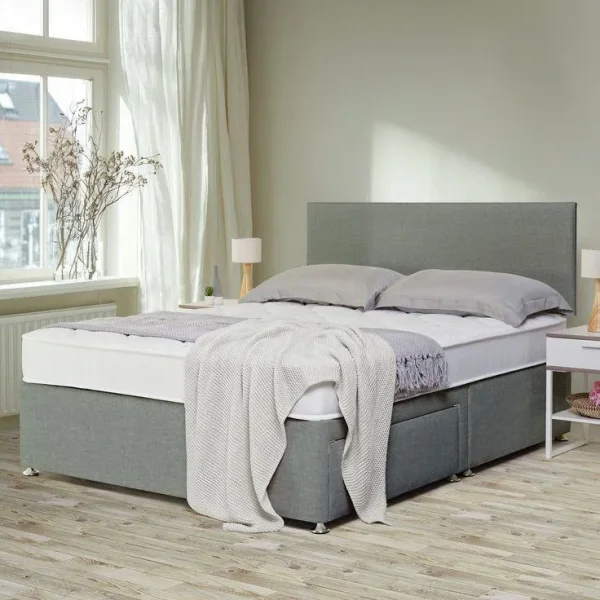 Divan bed with minimal base and stylish drawer design – Single, Small Double, Double, King Size