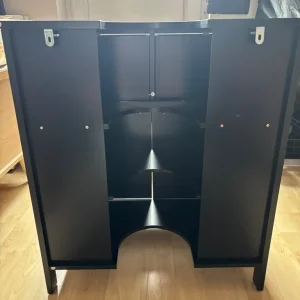 Matching bathroom storage cabinets black - Image 3