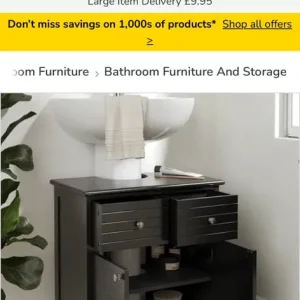 Matching bathroom storage cabinets black - Image 6