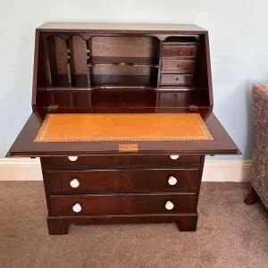 Vintage Wooden Bureau 4 Drawers with Key