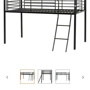 Mid Sleeper Metal Bed Frame in Black - Image 2