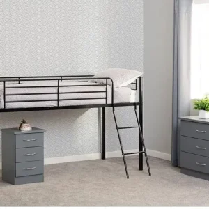 Mid Sleeper Metal Bed Frame in Black - Image 3